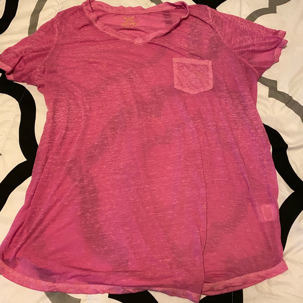 Pink sheer shirt